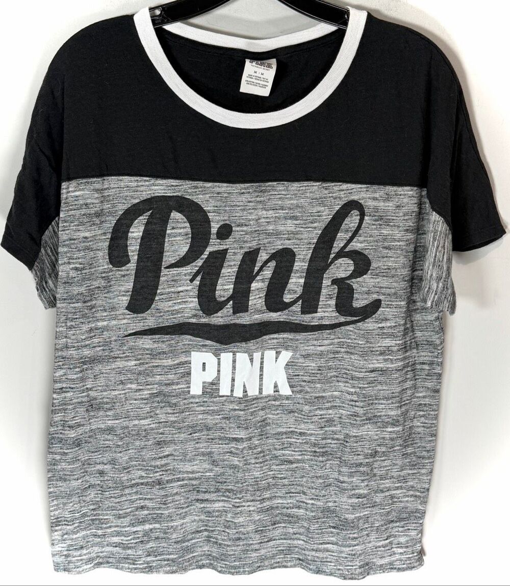 PINK black tee size medium